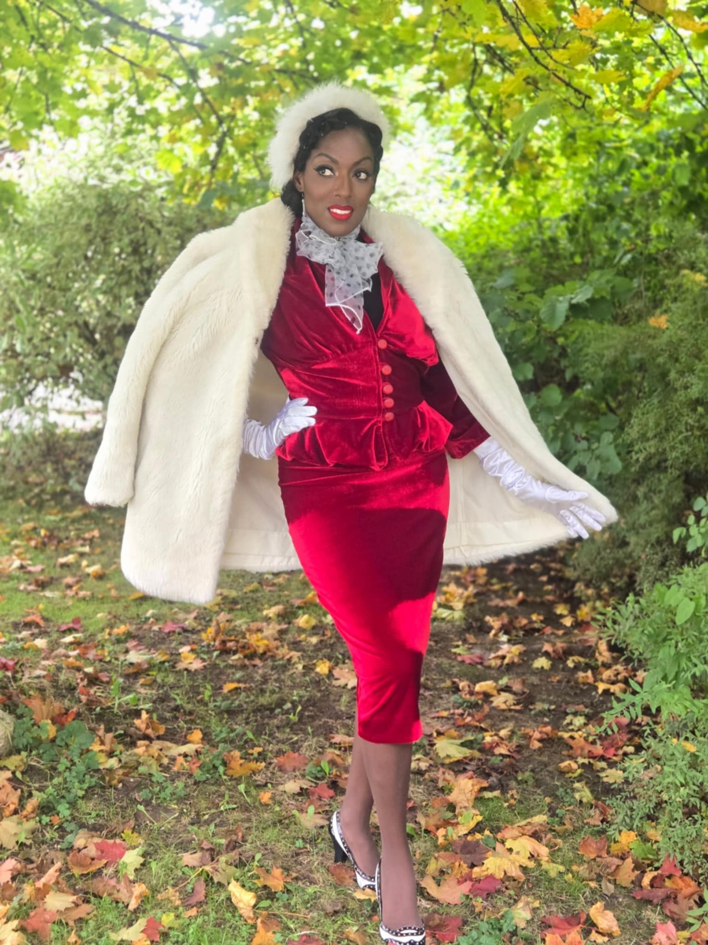 Audrey Velvet Suit by Dapper Lady Black