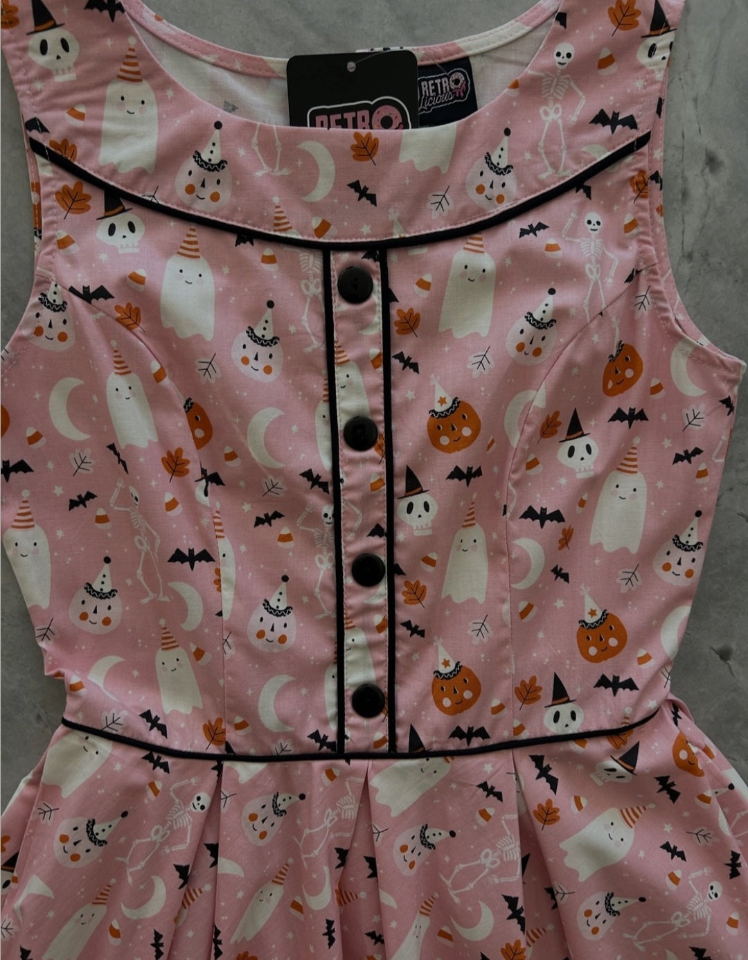 Elizabeth Dress in Pink Ghosts
