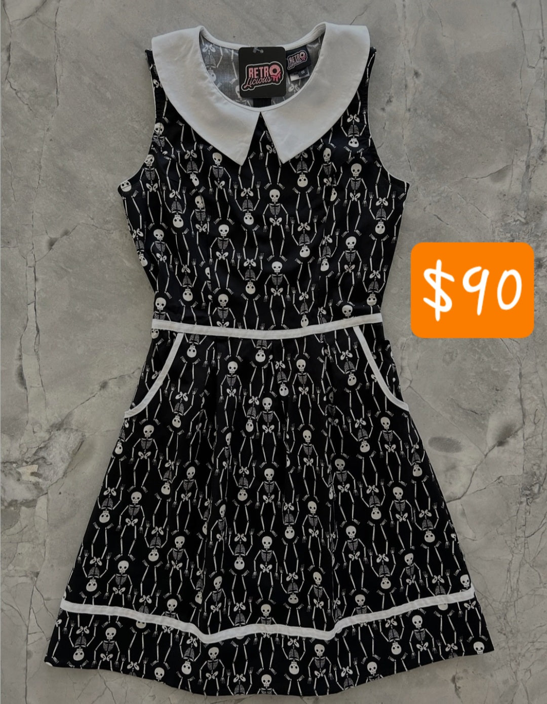 Skeleton Collared Dress