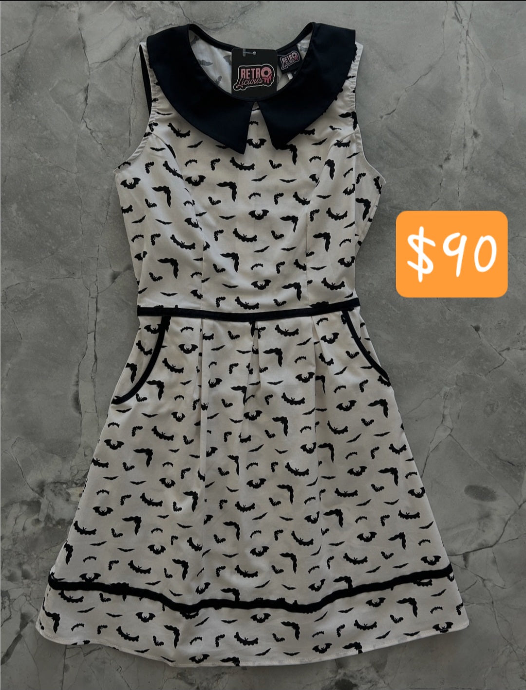 Bat Collared Dress
