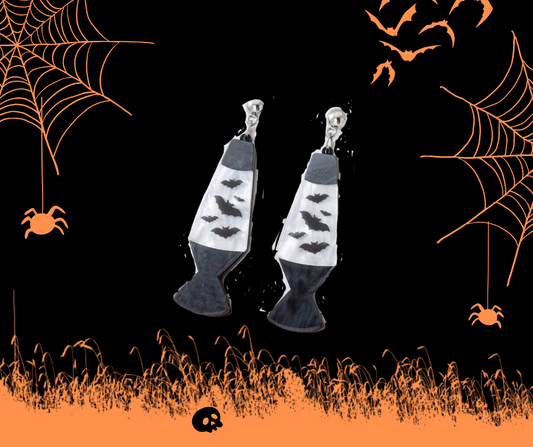 Bat Lava Lamp Earrings