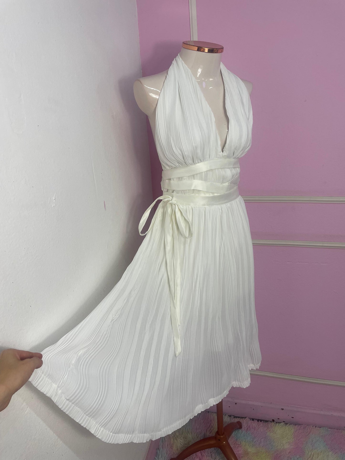 Bombshell In White 2 Piece Romper & Skirt