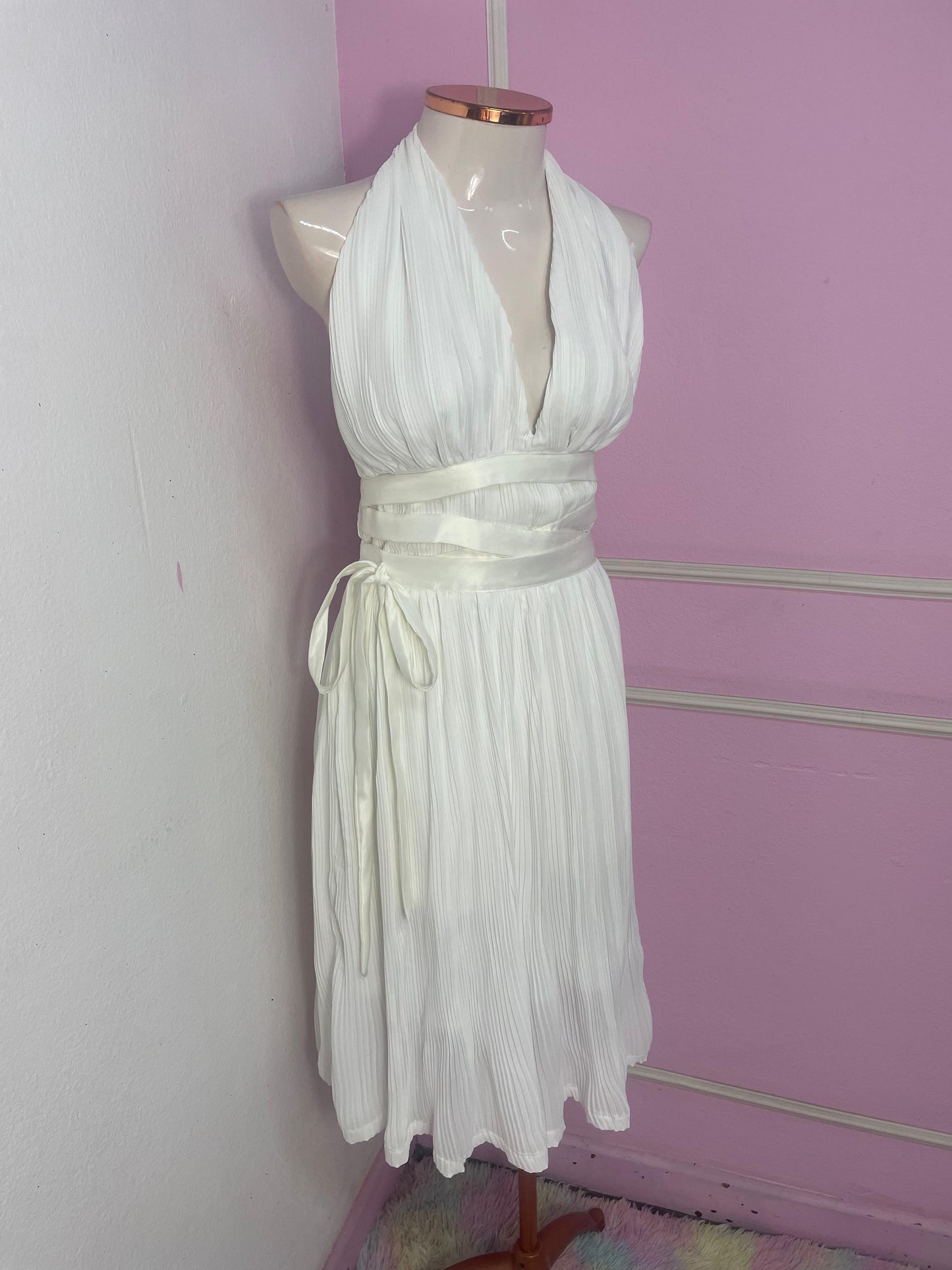 Bombshell In White 2 Piece Romper & Skirt