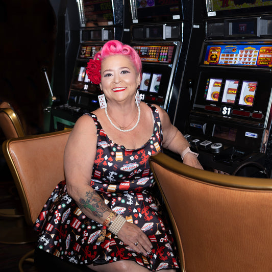 Jane Rose x The SYS Vegas Nights Peplum Dress