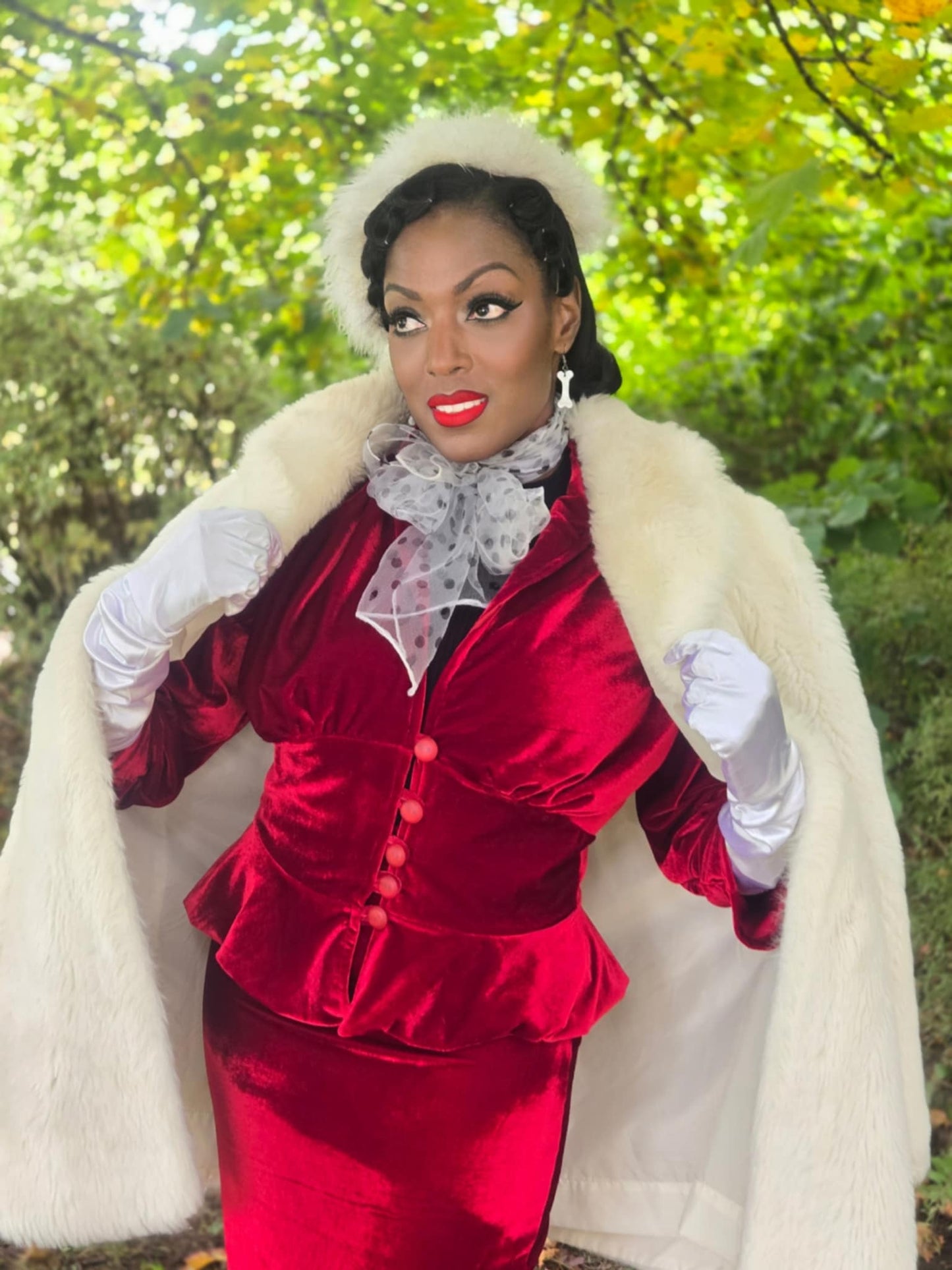 Audrey Velvet Suit by Dapper Lady Black