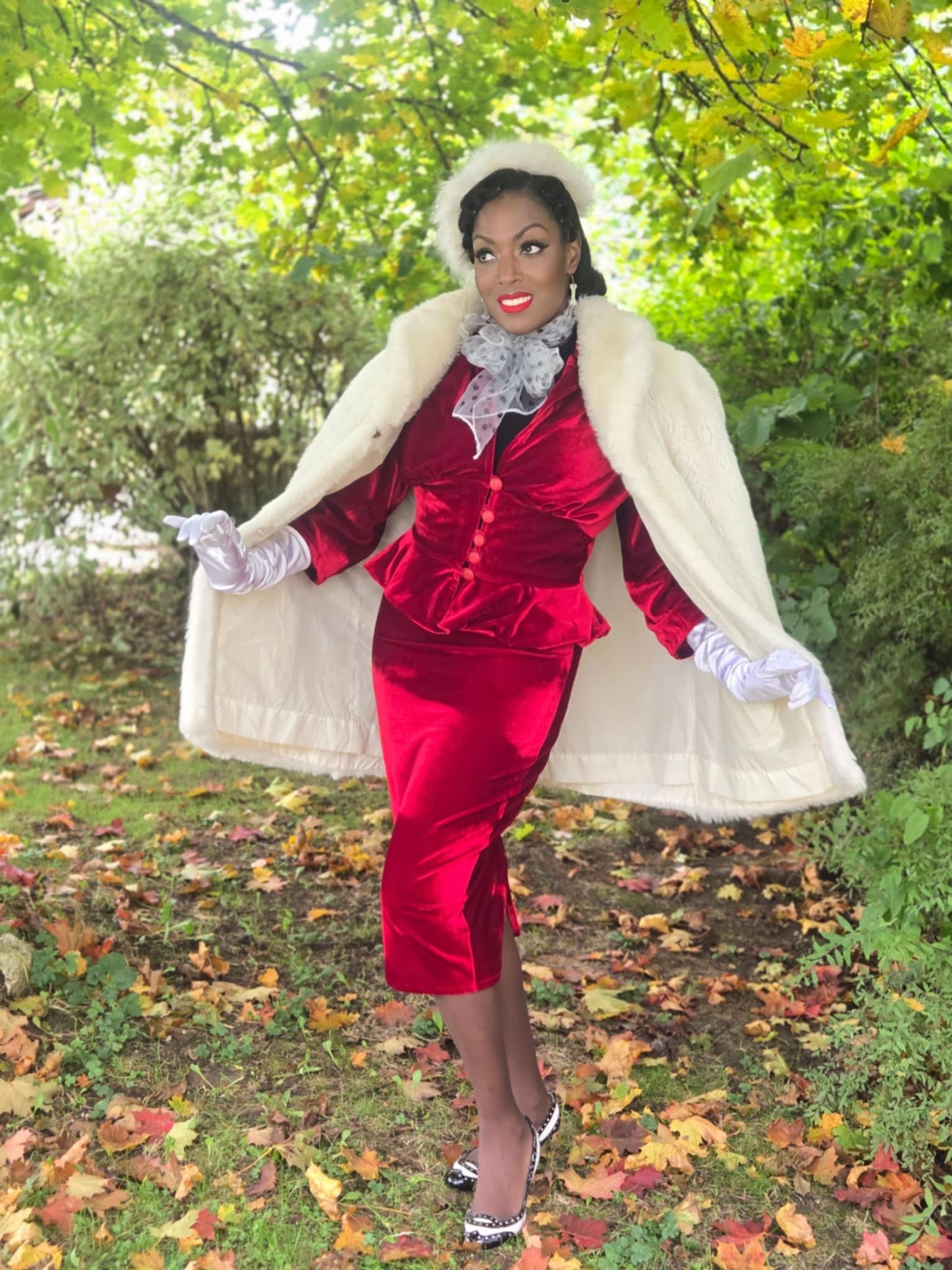 Audrey Velvet Suit by Dapper Lady Black