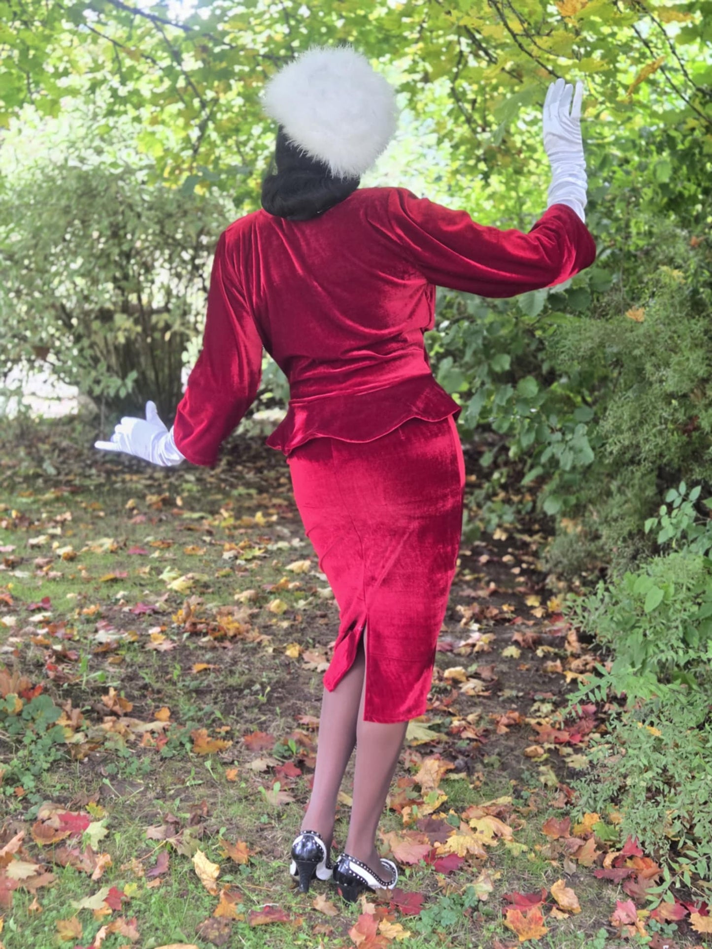 Audrey Velvet Suit by Dapper Lady Black
