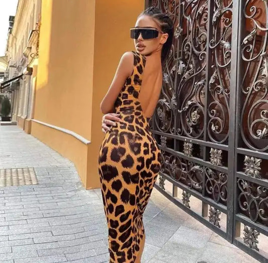 Colorful Leopard Bodycon Dress