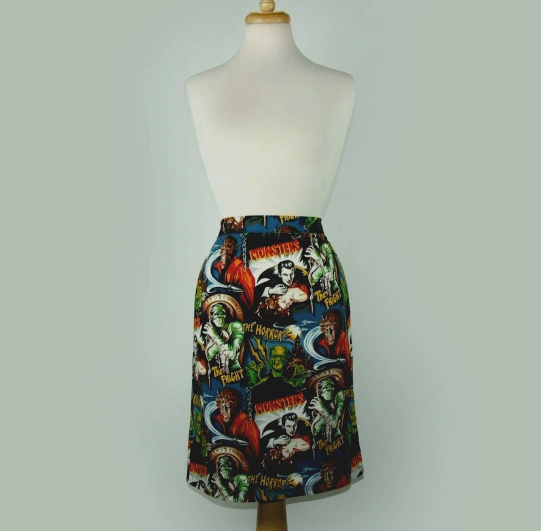 Hemet Universal Monsters Pencil Skirt