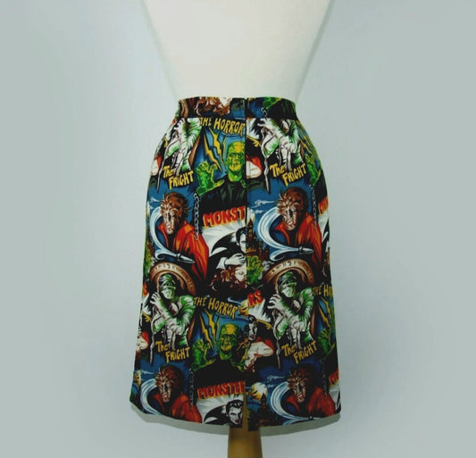 Hemet Universal Monsters Pencil Skirt