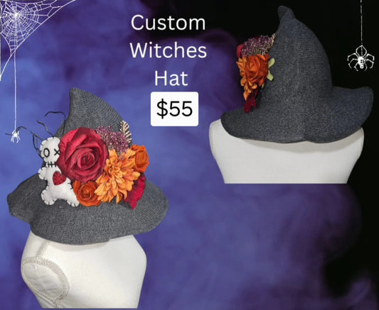 Custom Voodoo Doll Witch Hat