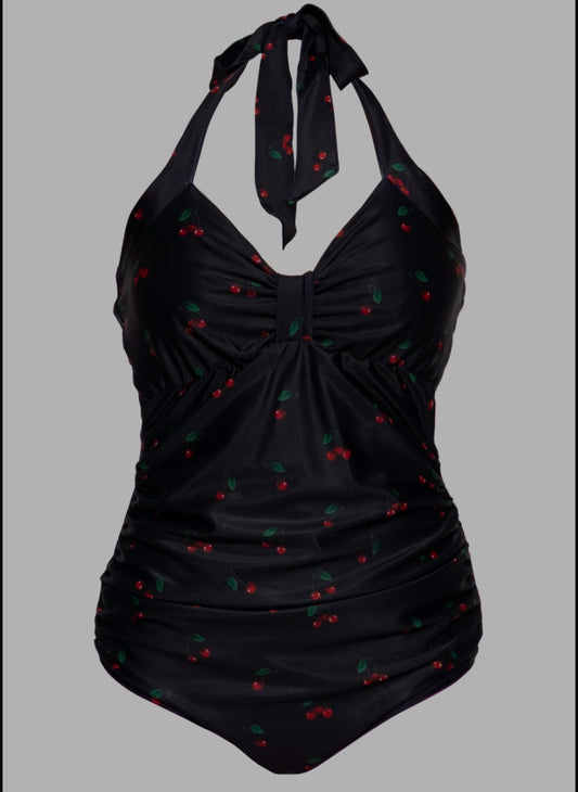 Cherry Print One Piece