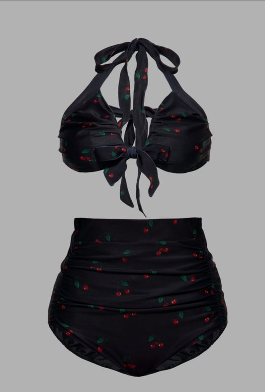 Cherry Print Two Piece
