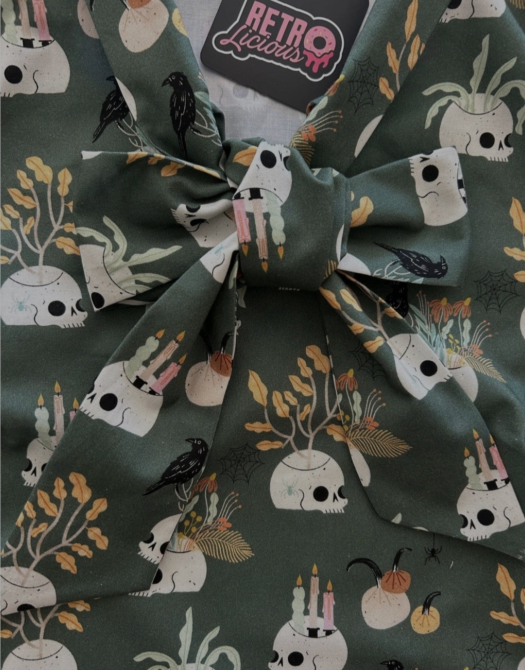 Tie Top Skeleton Print