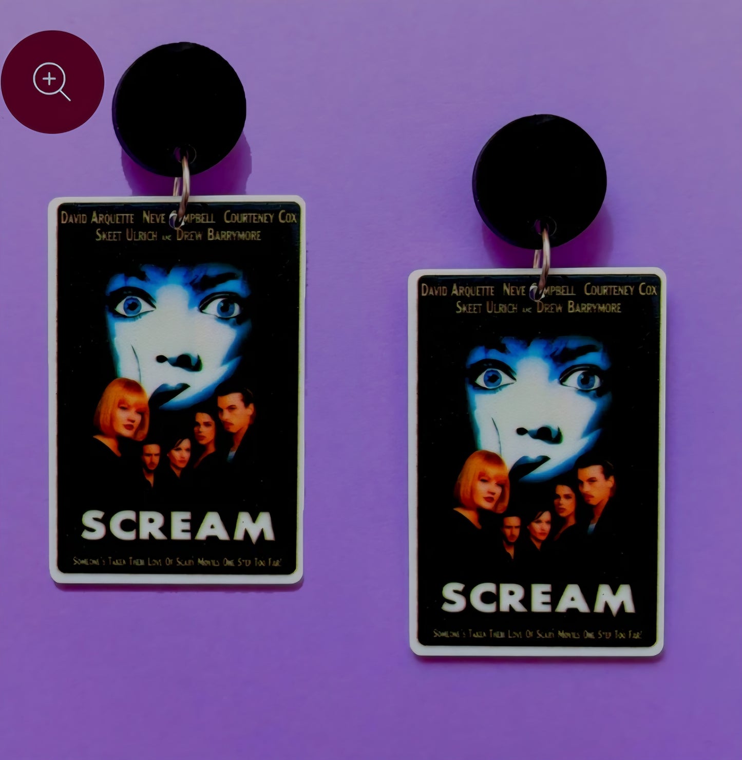 Scream Movie Cover Earrings