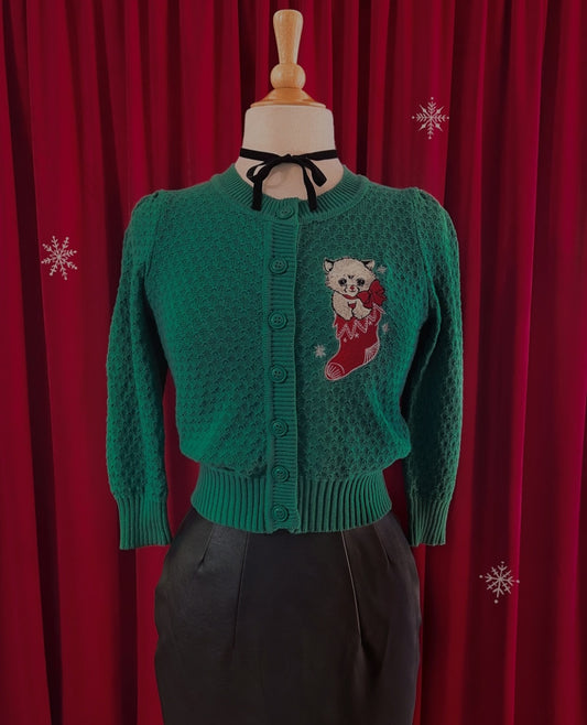 Christmas Kitty Cardigan