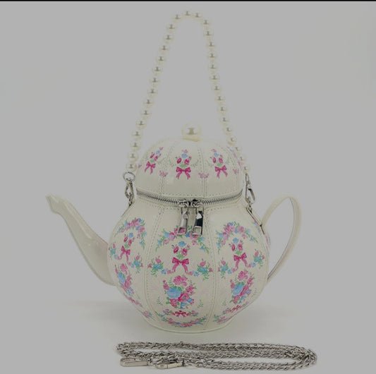White Teapot Purse