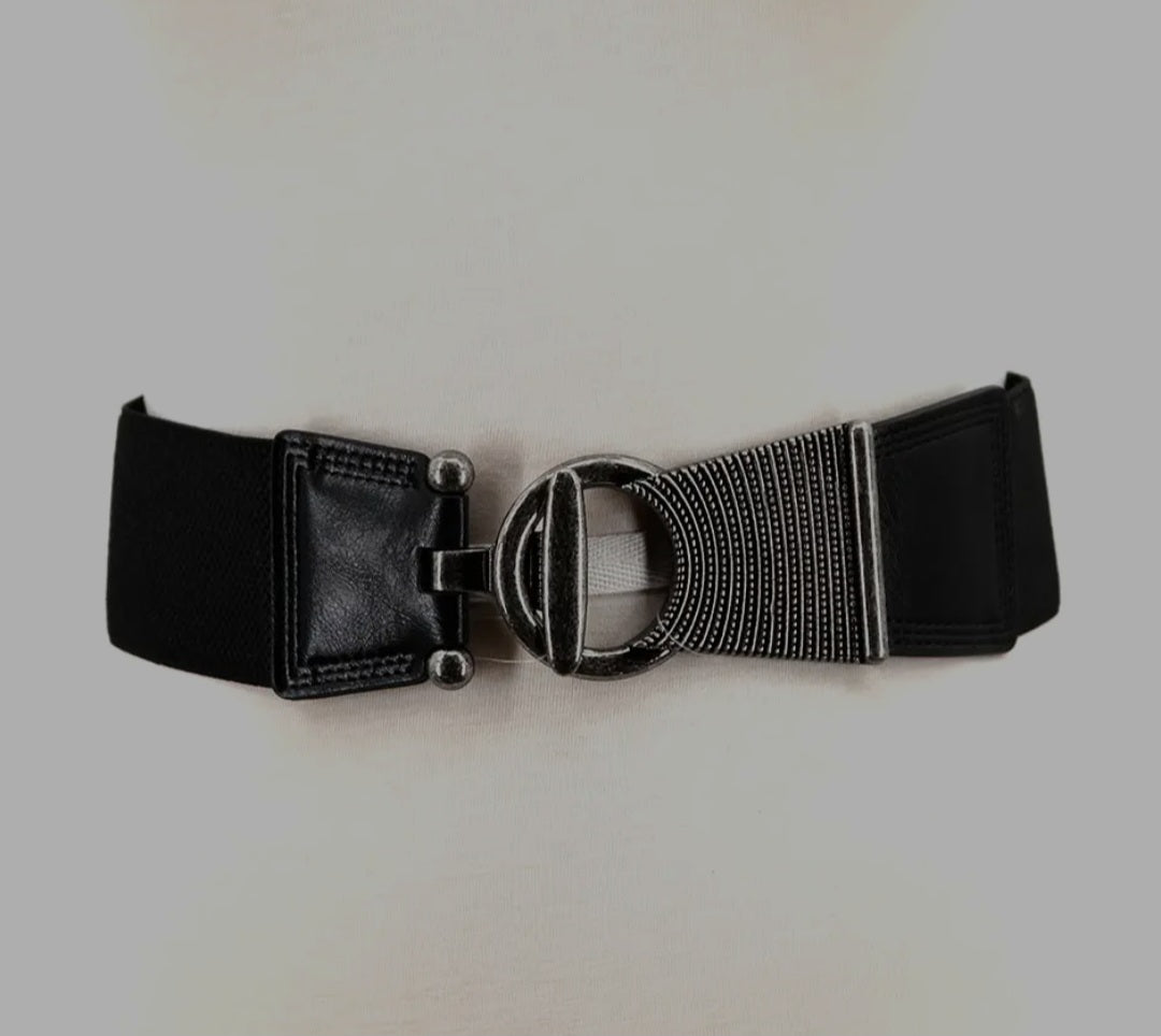 Textured Metal Buckle Belt