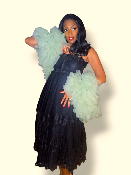 Dapper Lady Tulle Boa Green