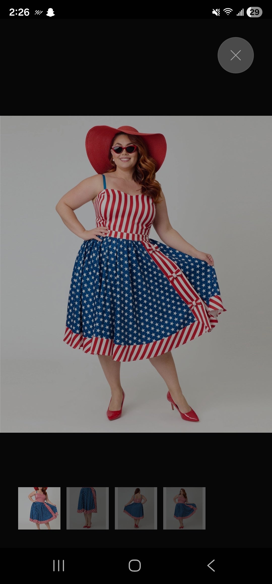Red & White Romper & Skirt (2pc Set)
