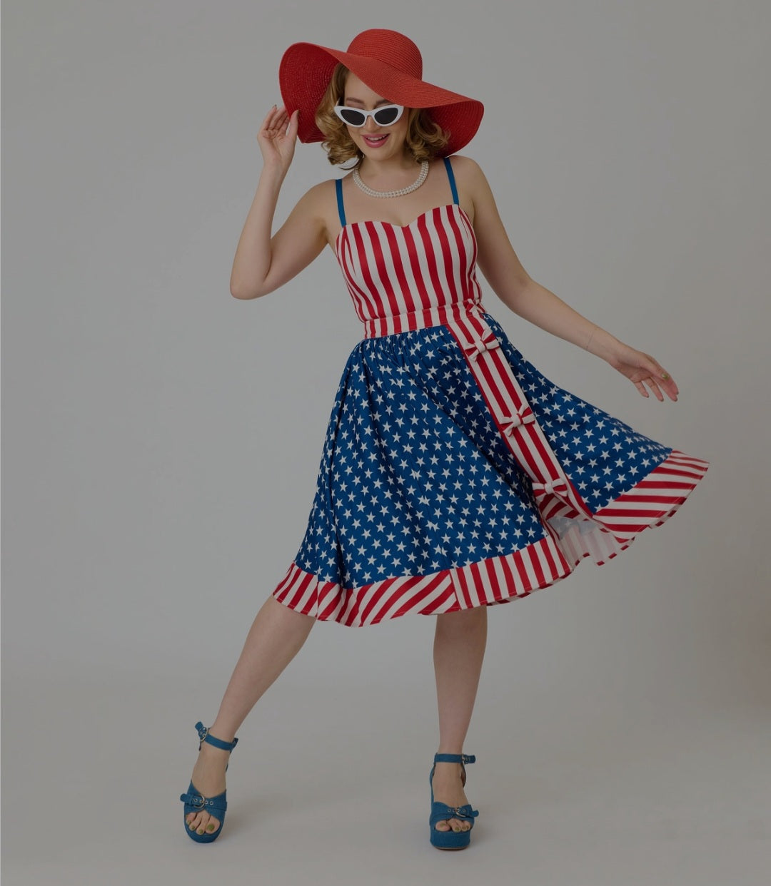 Red & White Romper & Skirt (2pc Set)