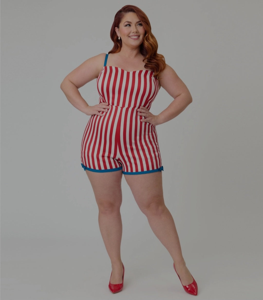 Red & White Romper & Skirt (2pc Set)