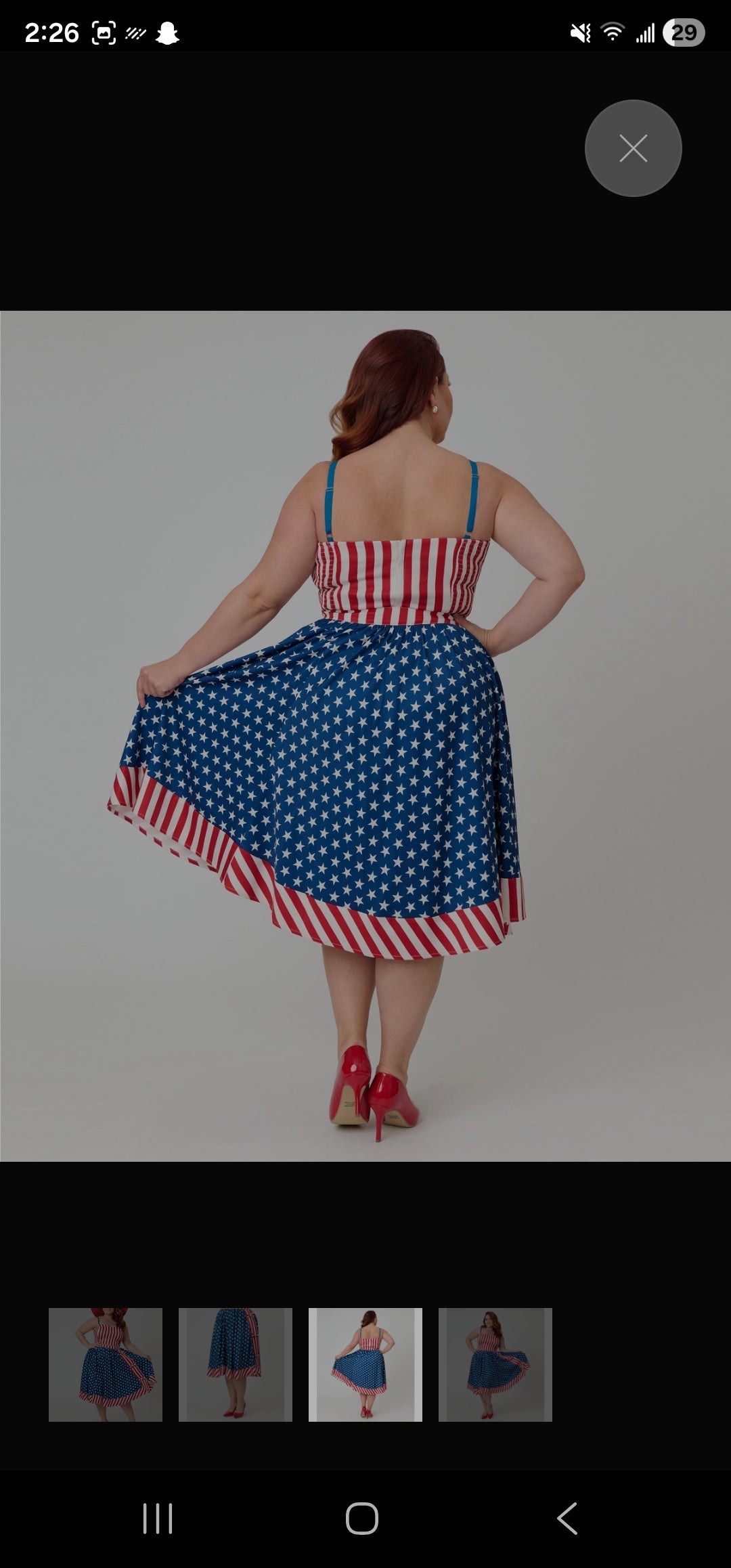 Red & White Romper & Skirt (2pc Set)
